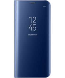 étui à rabat semi translucide pour Samsung Galaxy A6 (bleu)