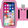 Housse brassard de sport mixte anti transpiration pour smartphone rose