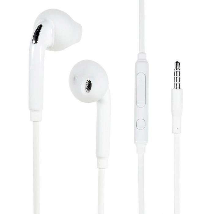 Écouteurs filaire Kit Mains Libres Earpods universels blanc – The