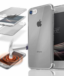 Coque protection intégrale 360 degrés en silicone translucide pour Apple iPhone 6 (cendre)