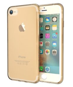 Coque protection intégrale 360 degrés en silicone translucide pour Apple iPhone 6 (Or)