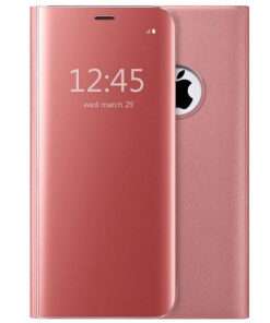 étui à rabat semi translucide pour Apple iPhone 6 (rose)