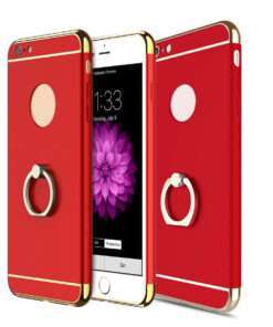 Coque luxueuse ornée d'un anneau de support pour Apple iPhone 6 ( rouge )