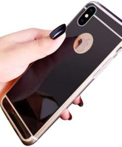 Coque de protection ultra fine en silicone souple finition effet miroir pour Apple iPhone 6 Plus ( noire )