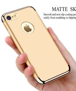Coque antichocs rigide en 3 parties avec contours dorées pour Apple iPhone 5 ( or/dorée)