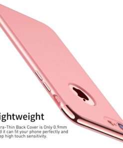 Coque antichocs rigide en 3 parties avec contours dorées pour Apple iPhone 5 ( rose/dorée)
