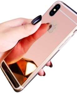 Coque de protection ultra fine en silicone souple finition effet miroir pour Apple iPhone 5 ( Rose doré )