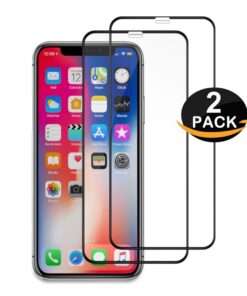 Lot de 2: verre trempé 3D extra résistant GlassPro® pour  Apple iPhone X (cadre noir )