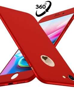 Coque/bumper de protection intégrale en silicone 2 en 1 pour Apple iPhone 6 Plus ( rouge )