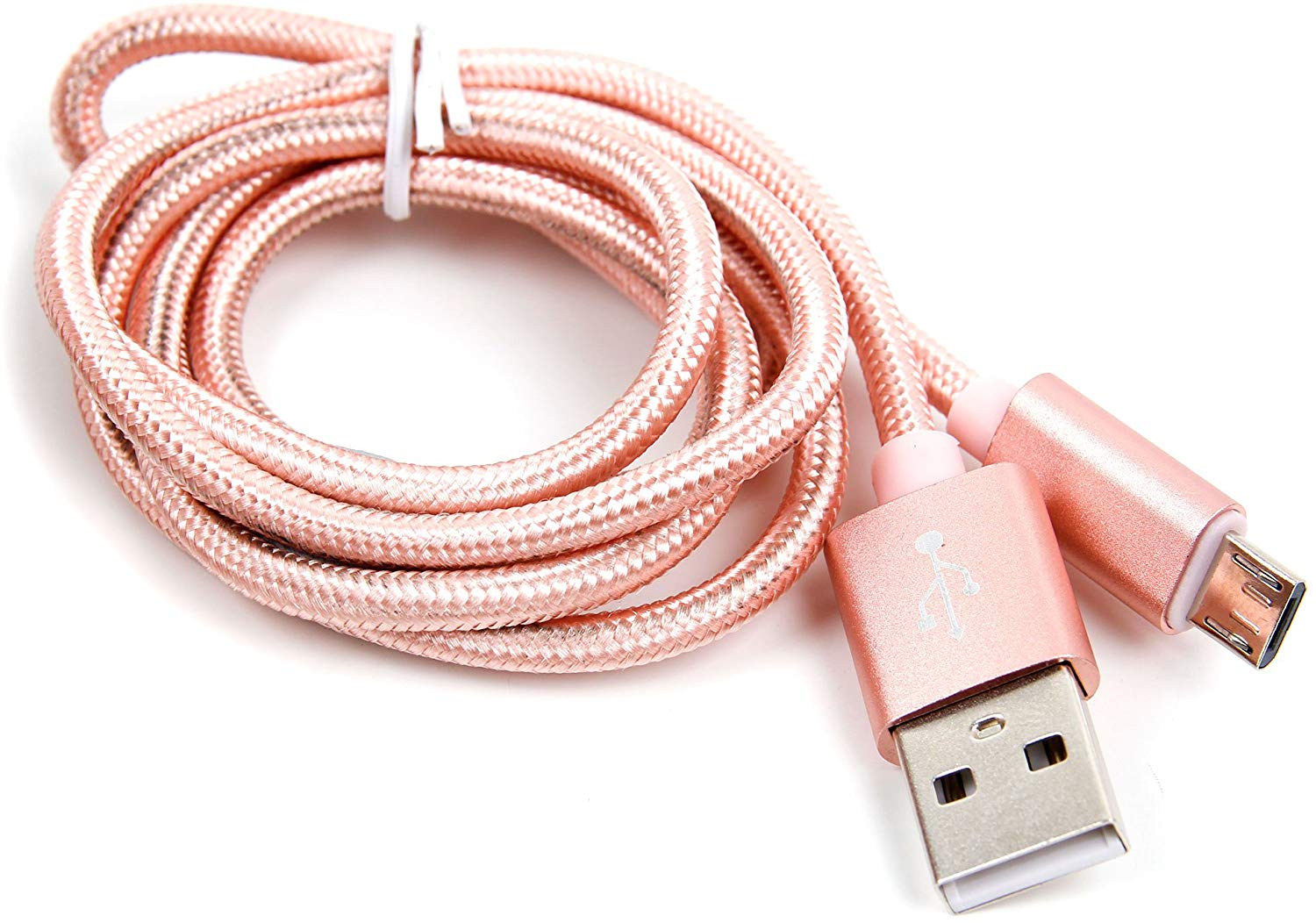 Lot de 2: câble chargeur/synchronisation USB type-C de 2 mètres en nylon  résistant (rose) – The Phone Home