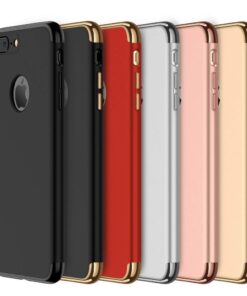 Coque antichocs rigide en 3 parties avec contours dorées pour Apple iPhone 5C ( rose/dorée)