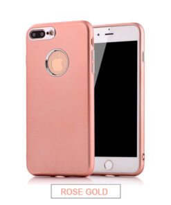 Coque luxueuse en silicone de qualité supérieure avec finition chrome pour iPhone 7 Plus ( or rose )