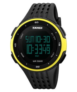 Montre Mixte Noir/jaune Type Sport & Loisirs Affichage Numérique digital