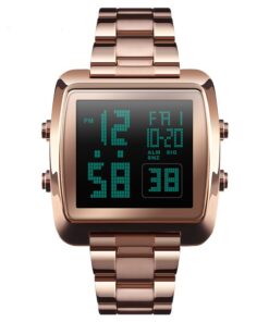 Montre homme chronographe pour homme en acier inoxydable - couleur Or rose