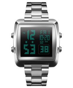 Montre homme chronographe pour homme en acier inoxydable - couleur argent