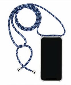 coque cordon tour de cou/bandoulière pour Apple iPhone 6 Plus bleu