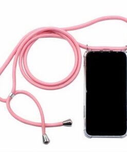 coque cordon tour de cou/bandoulière pour Apple iPhone SE(2017)/5/5s/5C rose