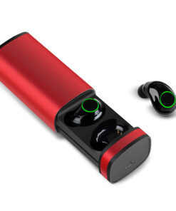 écouteurs bluetooth sans fil waterproof multisport universel rouge