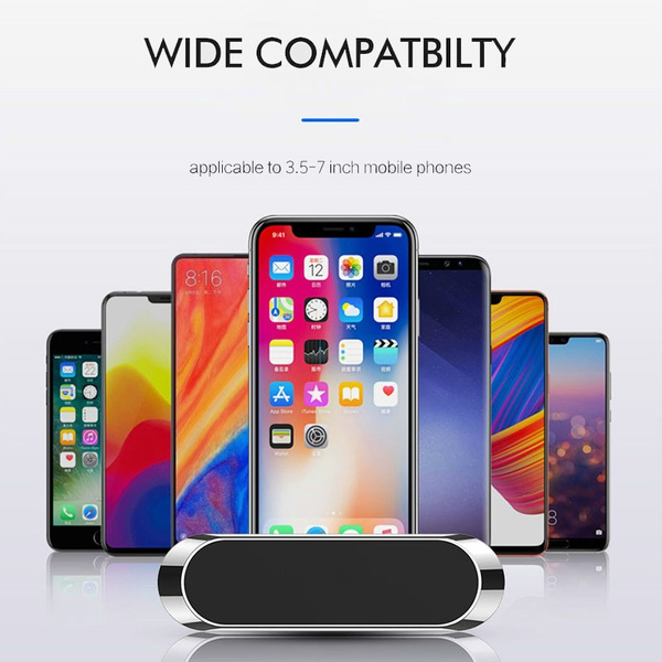 Lot De 10 Anneaux Magnétiques Pour Téléphone - Support Voiture Et Accessoires - Argent Et Noir - 4,5/5,5 Cm