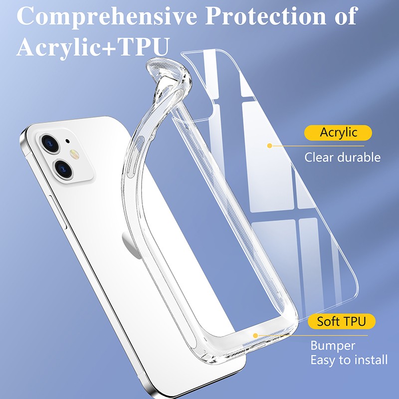 Coque IPhone 7 Et 8 Avec Verre Trempé - Housse Crystal Contour Bumper TPU, Protection Complète