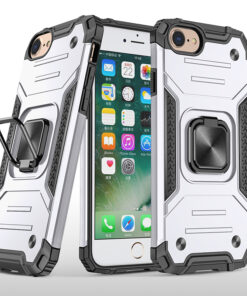 Coque armure Apple iPhone 7 Plus grise haute protection avec anneau de soutien