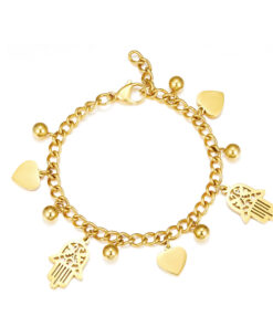 Bracelet tendance bohème à breloques orné de pendentifs