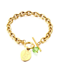 Bracelet gourmette Elegance avec ornement médaillon