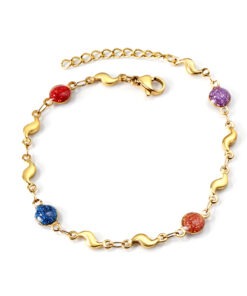 Bracelet Elegance original orné de pierres colorées