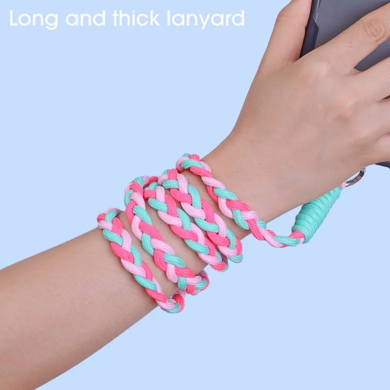 Lanière Tressée pour Téléphone Portable, Sangle à Bandoulière avec Onglet  Anti-Perte, Cou, Poignet, Cordelette Universelle – Image 4